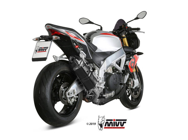 MIVV Speed ​​Edge Slip - On Steel Black/Carbone - Aprilia Tuono V4 1100 A.012.lrb
