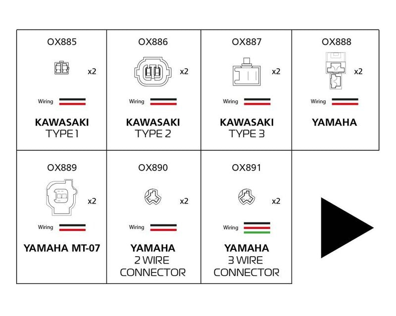 Cabo do adaptador indicador Oxford - Kawasaki tipo 2 OX886