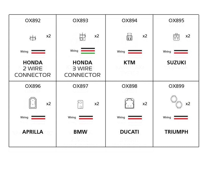 Cabo do adaptador indicador Oxford - conector de fio Yamaha 2 OX890