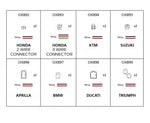 Cabo do adaptador indicador Oxford - conector de arame Yamaha 3 OX891