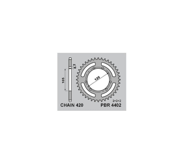 Sprock de aço padrão PBR 4402 - 420 4402 48 F