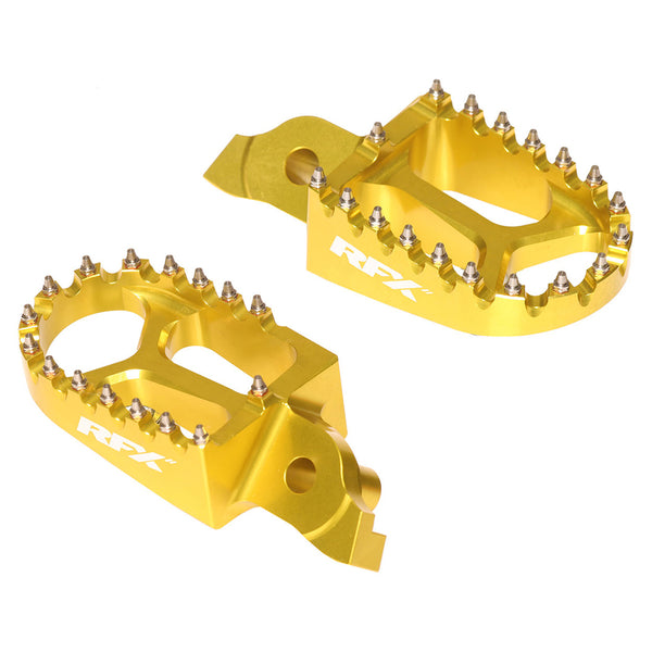 RFX Pro Footrests (Yellow) - Suzuki RMZ250/450 