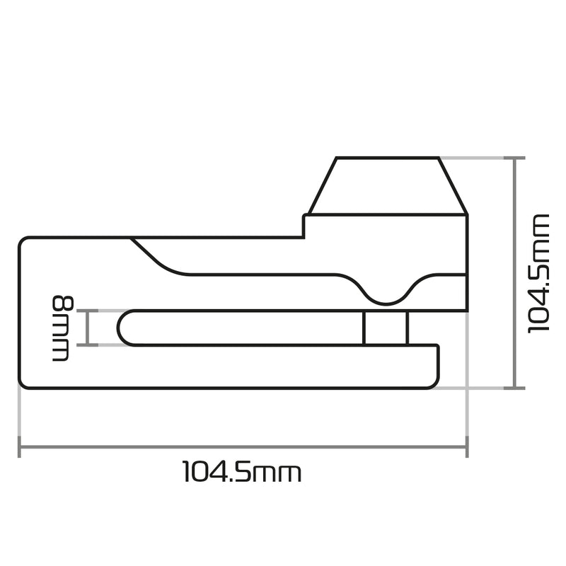 Oxford Titan Ø10mm Pin Disc Bloqueio - LK486 amarelo