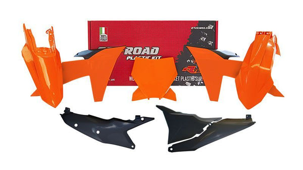 Kit de plástico RACETECH Black & Orange R-Kitktm-A0-123