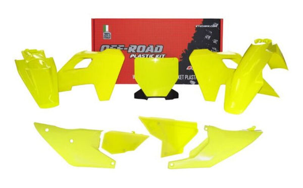 Kit de plástico racetech 7 partes amarelo para husqvarna (r-kithsq-gq0-523)
