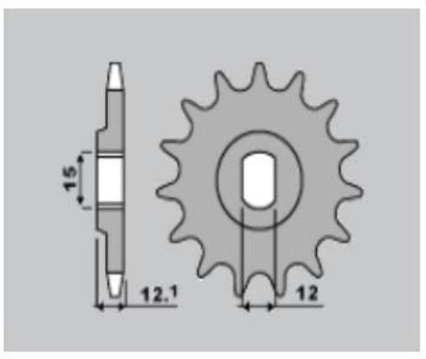 Sprock frontal padrão de aço PBR 2105 - 428 2105 9 18NC