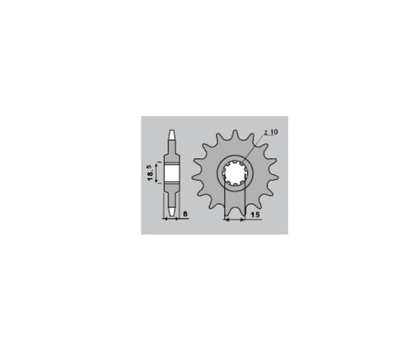Sprock dianteiro padrão de aço PBR 599 - 428 599 13 18NC