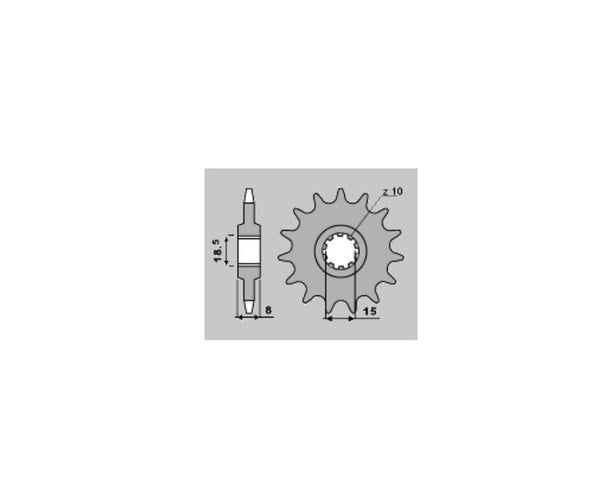 Sprock dianteiro padrão de aço PBR 599 - 428 599 14 18NC