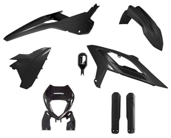 Kit de plástico racetech 6 partes-preto para beta r-kitbet-nr0-623