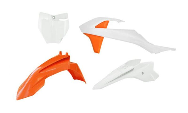 Racetech Plastic Kit-4 parts orange /white to KTM R-KitkTM-AR3-050