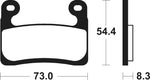 Tecnium Street Performance Sinterned Metal Brake Pachots - MF460 1127819