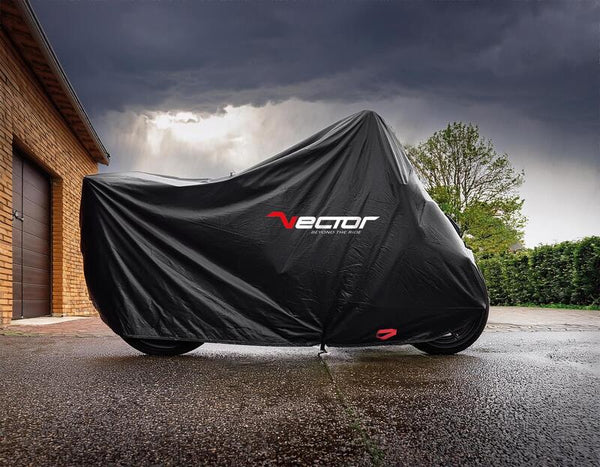 Vector Outdoor Protective Cover - Black (Motorcycle/Scooter with Top Case and Windshield)