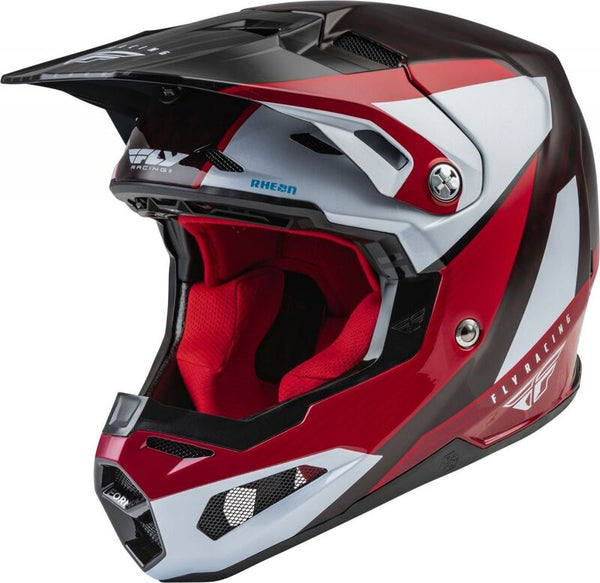 Fórmula de corrida de mosca carbono Prime Helmet Red/Branco/Vermelho Carbono XL 73-4432x