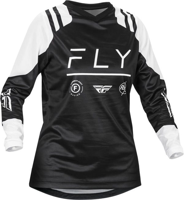 Fly Racing F-16 Mulher Jersey-Black/White 377-822M