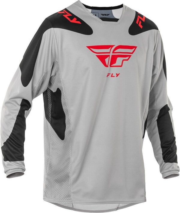 Fly Racing Kinetic Sym Jersey - cinza claro/vermelho/preto 378-420s