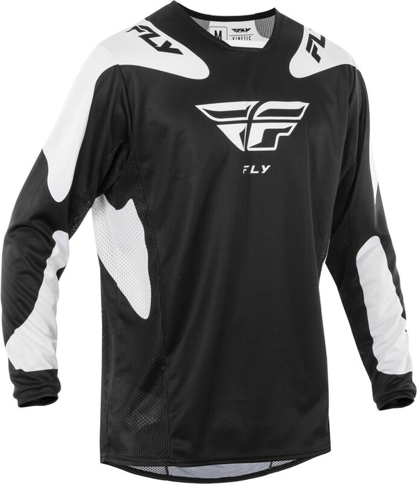 Fly Racing Kinetic Sym Jersey - Black/White 378-4212x