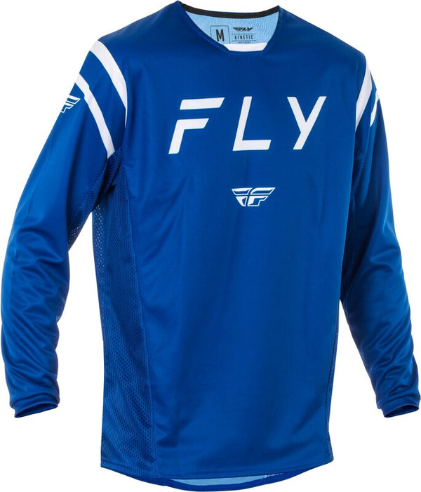 Fly Racing Kinetic Center Jersey - Marinha/branca 378-521s