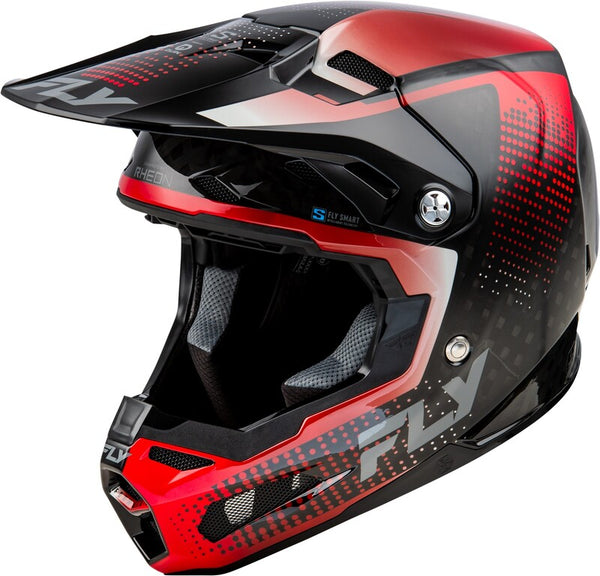 Capacete de protocolo de carbono da fórmula de corrida de mosca - carbono preto/vermelho 73-4465x