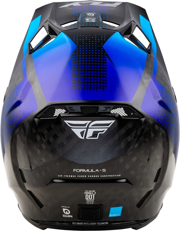 Fly Racing Formula's Carbon Protocol Helmet - Black Carbon/Blue 73-4466L