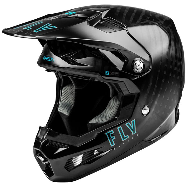 Capacete de juventude sólida de carbono da Fly Racing Formula - preto 73-4415YL