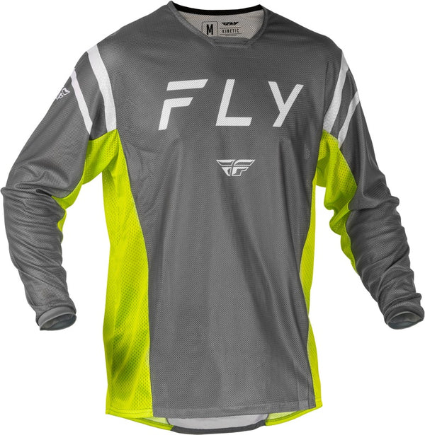 Fly Racing Kinetic Mesh Jersey - cinza/amarelo 379-314m