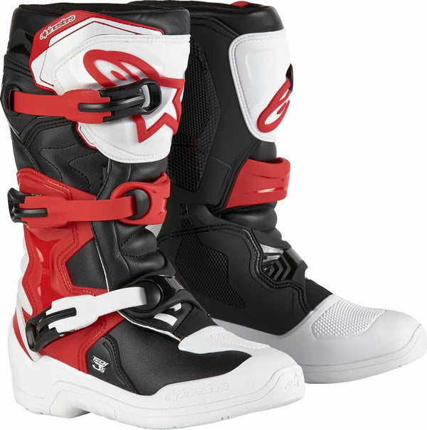 Alpinestars (MX) Tech3s Yth WT/BK/R 5 2014024-2030-5
