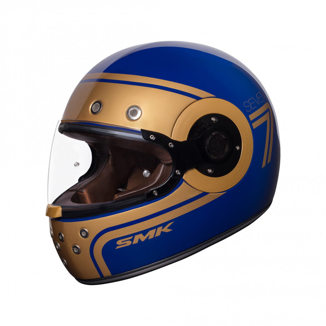 SMK Integral MC Helmet Retro sete azul