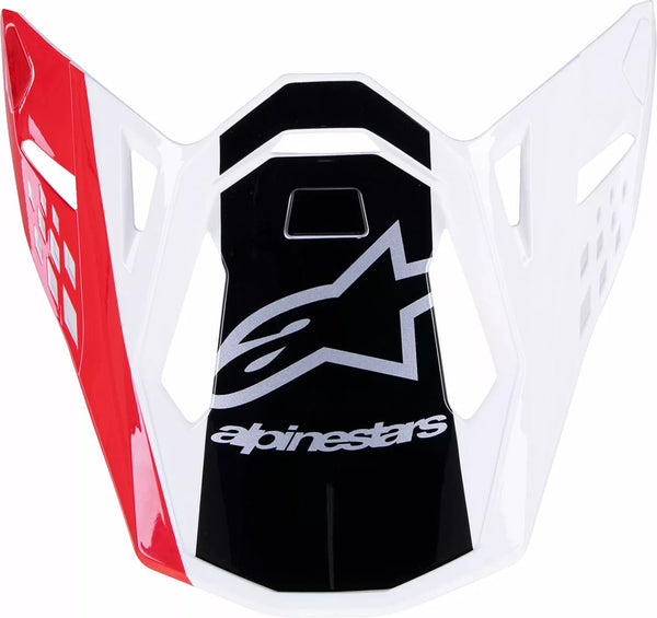 Alpinestars (MX) Visor SM10 Unidade RD/WT 8981623-3182-OS