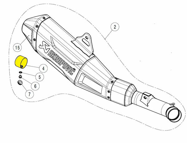 Akrapovic Ruído Inserir V-Tuv349