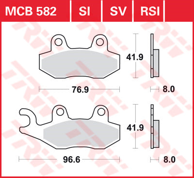 TRW Brake Pad TRW MCB582 MCB582