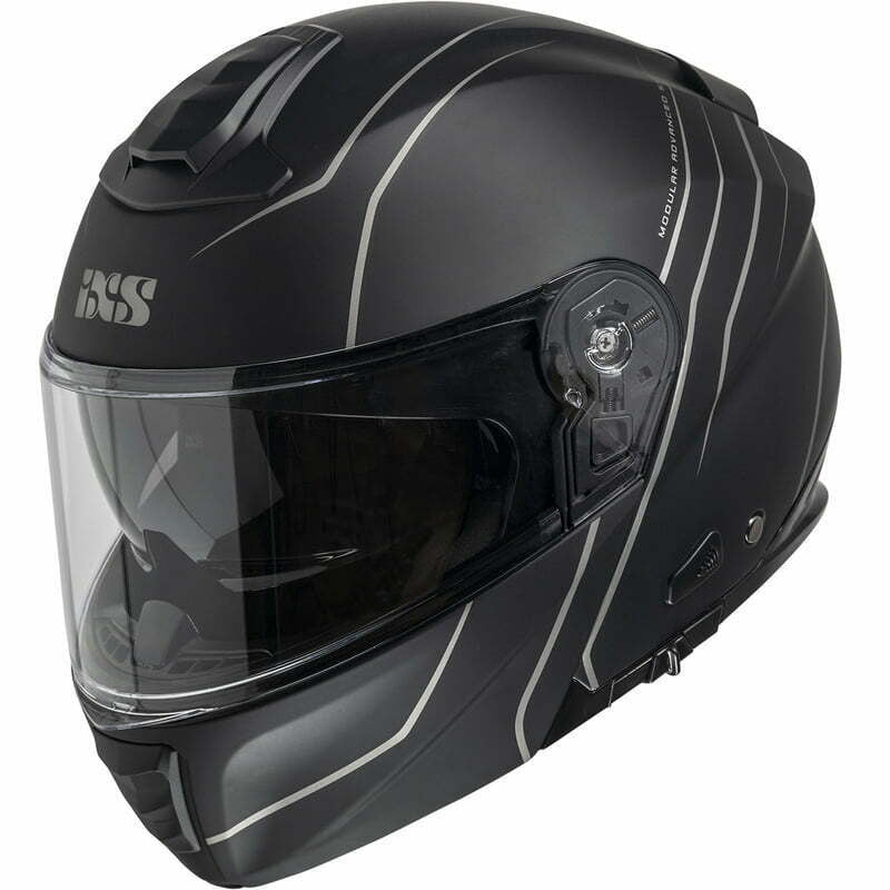 IXS Openable MC Helmet IXS460 FG 2.0 preto /cinza