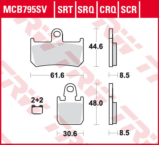 TRW PATCs de freio Sinter Track MCB795SRT