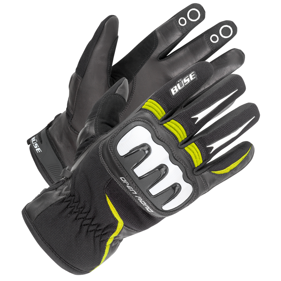 Büse Mc-Gloves Open Road Sport Black /Flu