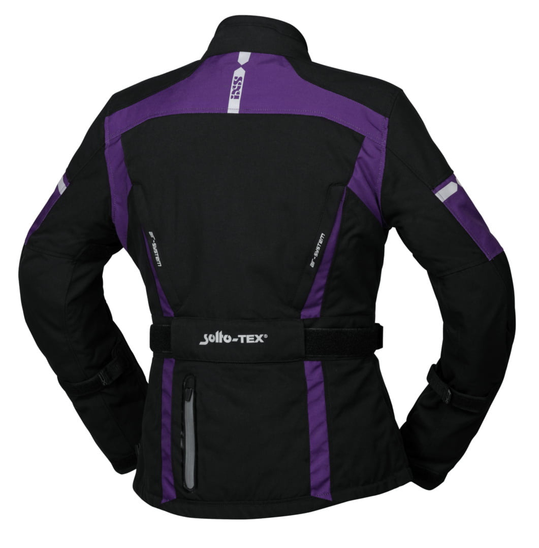 ixs lady têxtil mc -jacket pacora -st preto /roxo