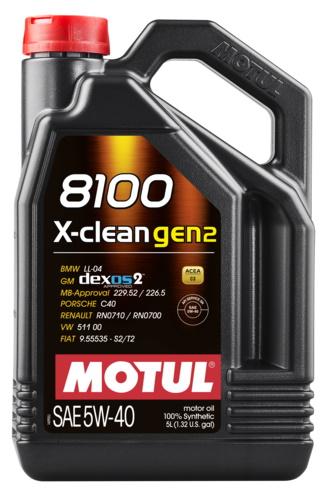 Motul 8100 X-CLEAN GEN2 5W-40 5L (4 PCS/FACTCHBOLD)