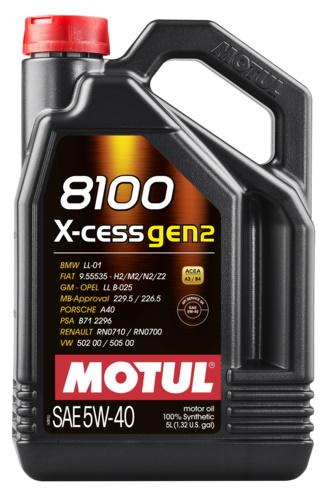 Motul 8100 X-in-Gen2 5W-40 5L (4 PCs/Cardboard)