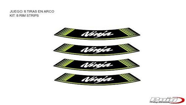 Kit 8 tiras de aro ninja c/verde