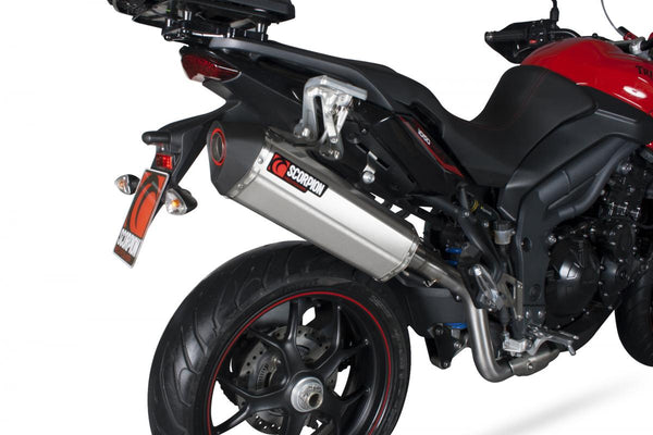 Triumph Tiger 1050 Sport 2013-2021 Serket Parallel Slip-On escovado manga de aço inoxidável