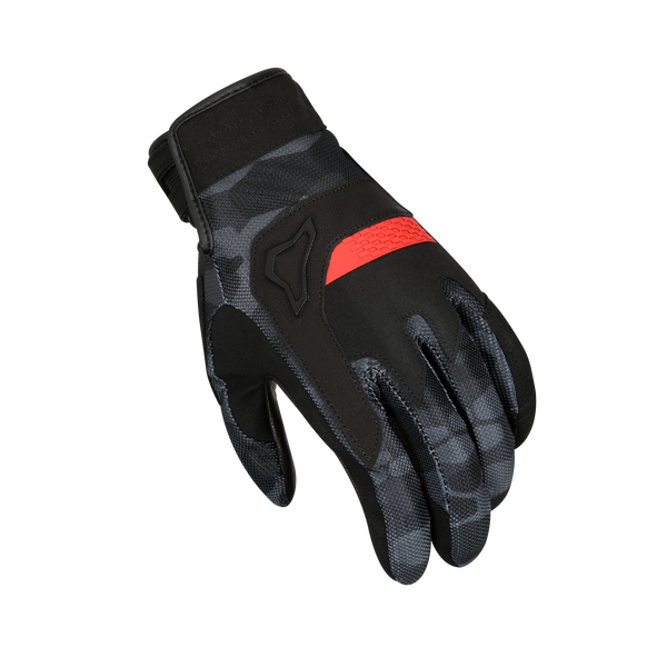 Motorcycle Glove Macna, Congra Black Gray Camo/Red
