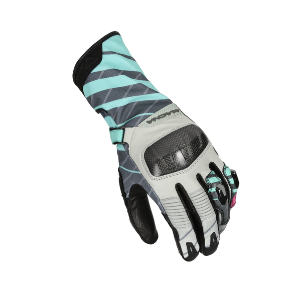 Motorcycle GLOVES MACNA, KROWN Women Black/Mint Green