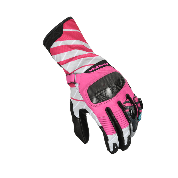 Motorcycle GLOVES MACNA, KROWN Women Pink/Gray/Black