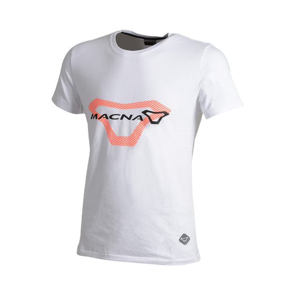 T-shirt macna, logotipo branco/laranja/preto