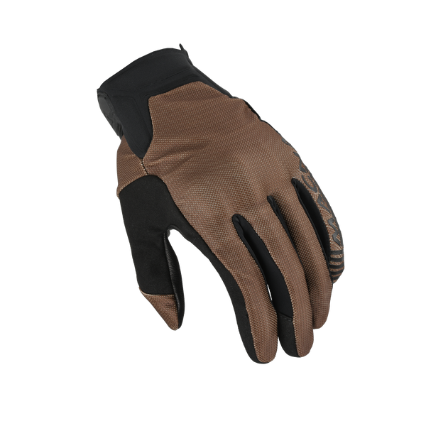 Motorcycle GLOVES MACNA, OBTAIN LEATHER BLACK/Brown
