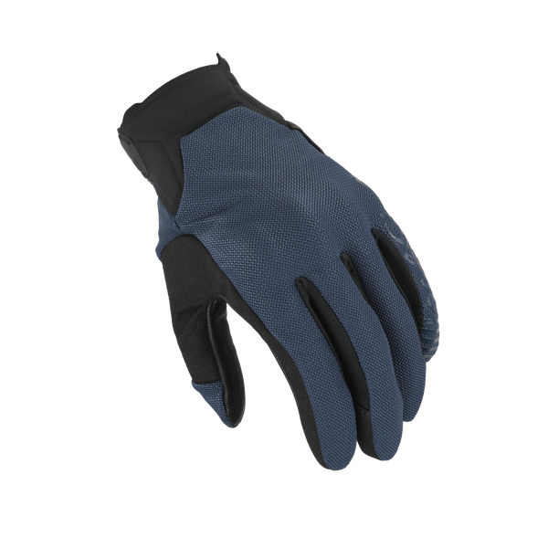 Motorcycle GLOVES MACNA, OBTAIN LEATHER BLUE/BLACK