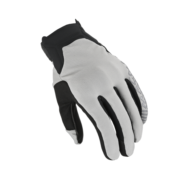 Motorcycle GLOVES MACNA, OBTAIN LEATHER GREY/BLACK