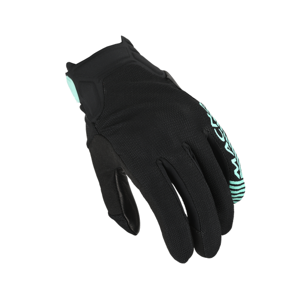 Motorcycle GLOVES MACNA, OBTAIN LEATHER WOMEN BLACK/MINT