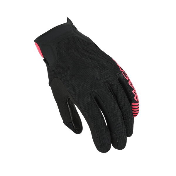 Motorcycle GLOVES MACNA, OBTAIN LEATHER WOMEN BLACK/PINK
