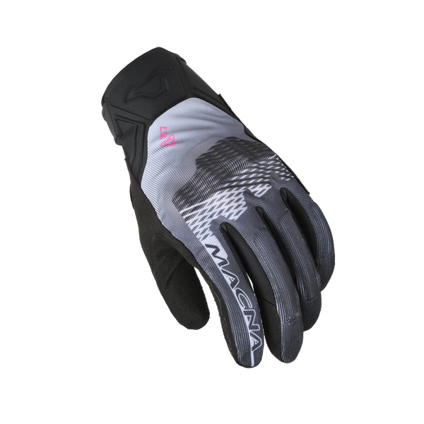 Luvas de motocicleta Macna, Recon 2.0 Mulheres pretas/cinza/rosa