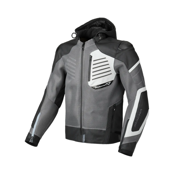 Macna leather mc-jacket riceant gray /black