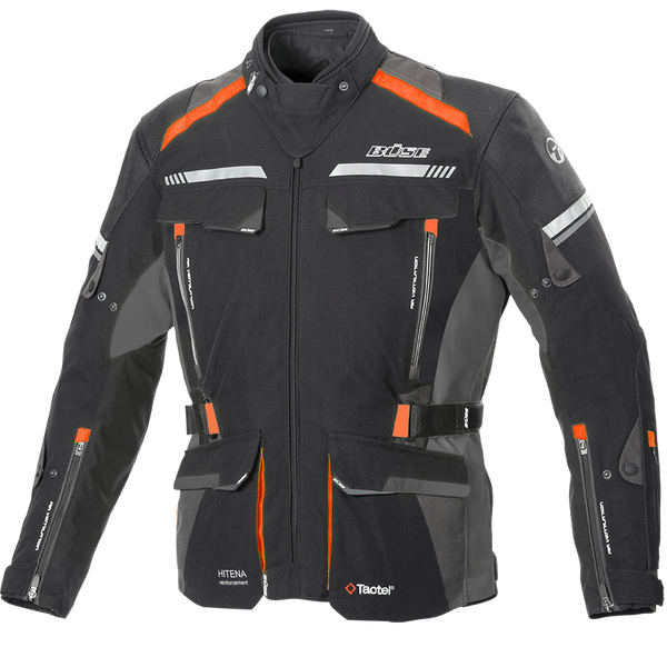 BÜSE Textile Mc-Jacket Highland II Black / Orange 